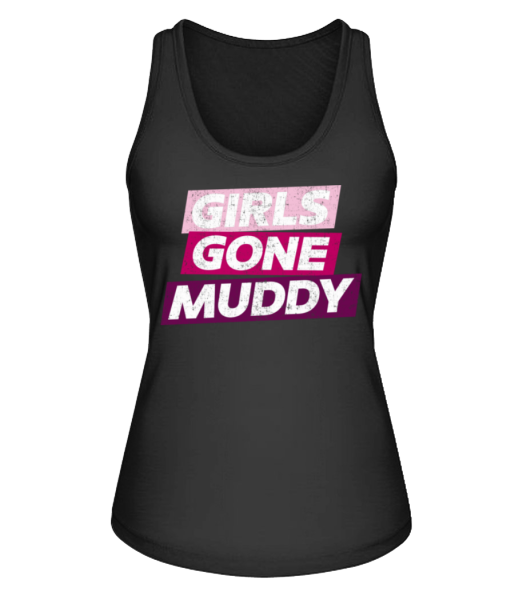 Girls Gone Muddy - Camiseta de tirantes ecológica para mujer Stanley Stella - Negro - delante