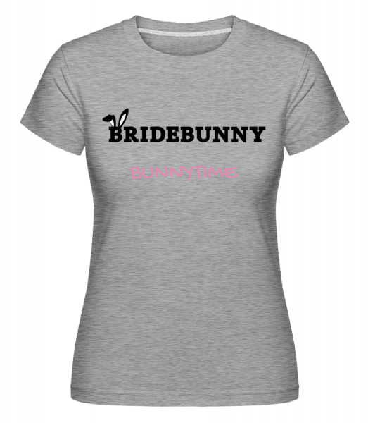 Bridebunny Bunnytime - Shirtinator Frauen T-Shirt - Grau meliert - Vorn
