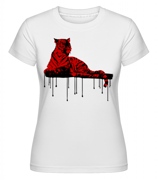 Roter Tiger - Shirtinator Frauen T-Shirt - Weiß - Vorn