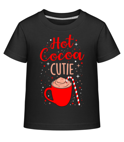 Hot Cocoa Cutie - Camiseta Shirtinator para niños - Negro - delante