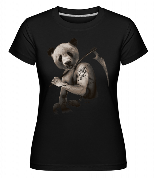 Sensen Panda - Shirtinator Frauen T-Shirt - Schwarz - Vorn