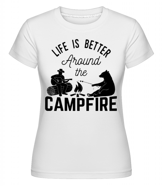 Around The Campfire - Shirtinator Frauen T-Shirt - Weiß - Vorn