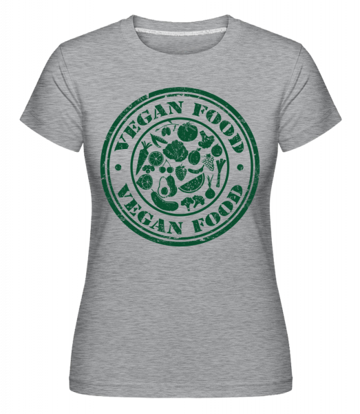 Vegan Food Sign - Shirtinator Frauen T-Shirt - Grau meliert - Vorn