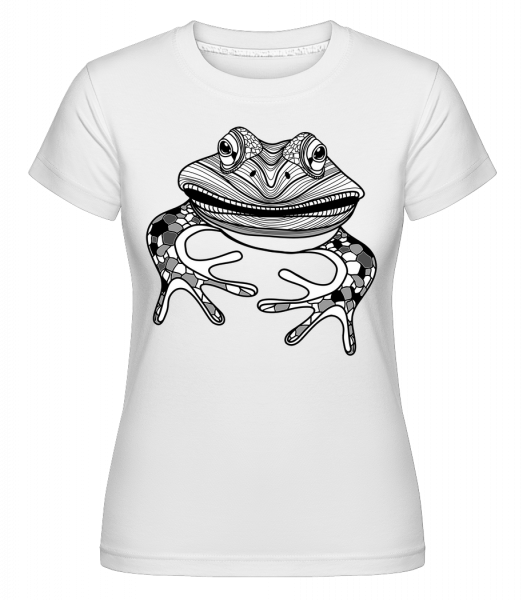 Frog Outline Drawing - Shirtinator Frauen T-Shirt - Weiß - Vorn