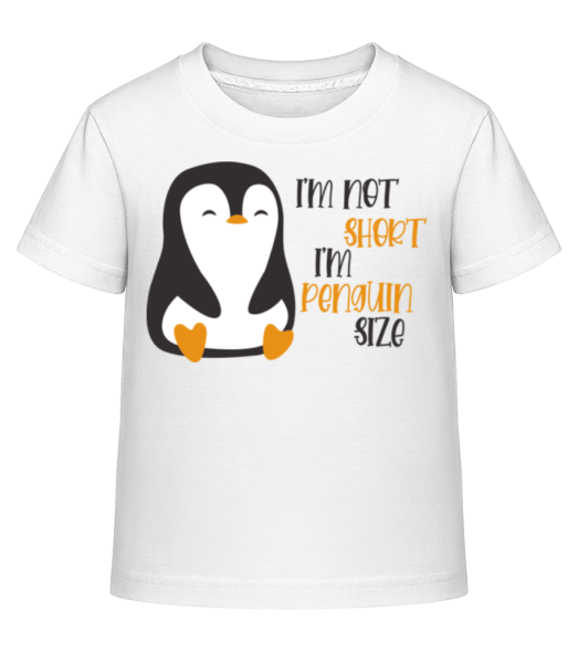 Im Not Short Penguinsize - Camiseta Shirtinator para niños - Blanco - delante
