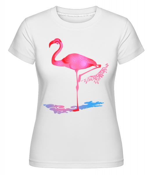 Flamingo - Shirtinator Frauen T-Shirt - Weiß - Vorn