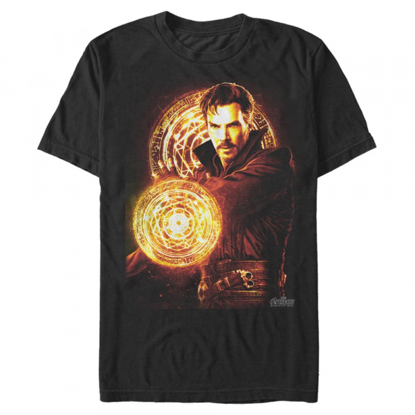 Marvel - Avengers Infinity War - Doctor Strange Strange Fire - Hombres Camiseta - Negro - delante