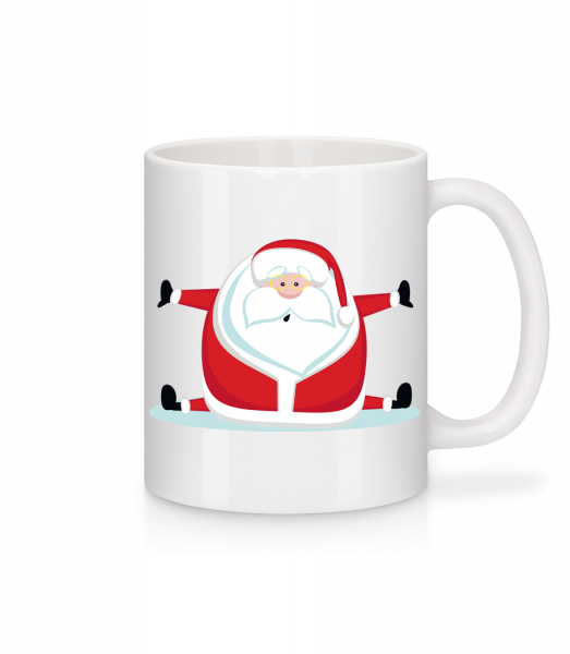 Weihnachtsmann Spagat - Tasse - Weiß - Vorn