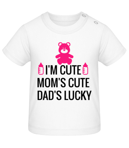 I'm Cute Dad's Lucky - Camiseta de bebé - Blanco - delante
