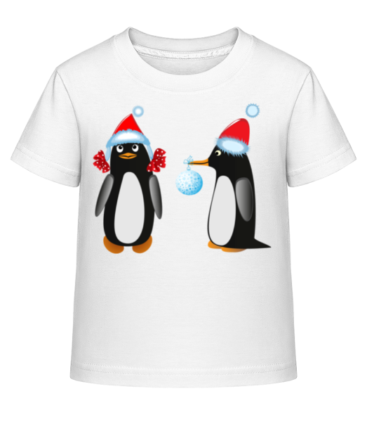 Penguin At Christmas 3 - Camiseta Shirtinator para niños - Blanco - delante