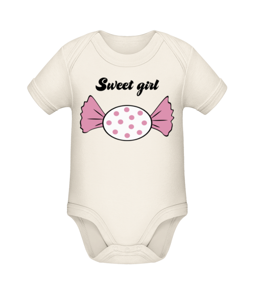 Sweet Girl - Bonbon - Body ecológico para bebé - Crema - delante