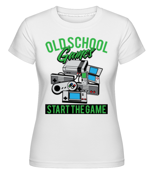Oldschool Games -  Shirtinator Women's T-Shirt - White - imagedescription.FrontImage
