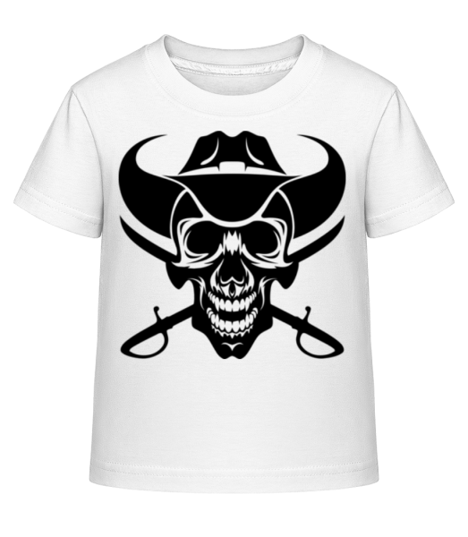 Wild West Skull - Camiseta Shirtinator para niños - Blanco - delante