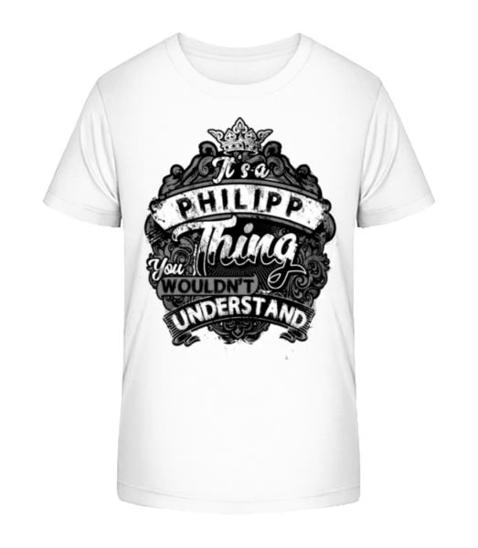 It's A Philipp Thing - Camiseta ecológica para niños Stanley Stella - Blanco - delante
