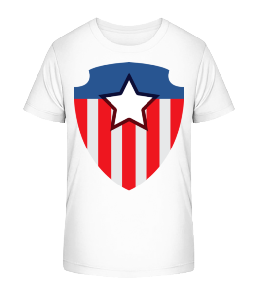 Superhero Emblem - Camiseta ecológica para niños Stanley Stella - Blanco - delante