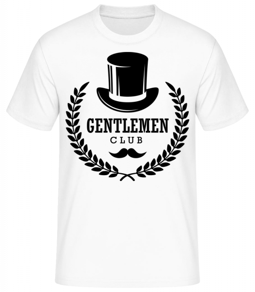 Gentlemen Club - Männer Basic T-Shirt - Weiß - Vorn