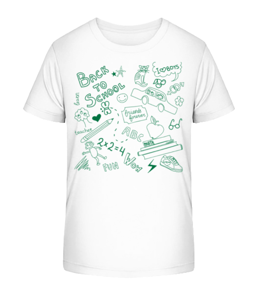 Back To School Symbols - Camiseta ecológica para niños Stanley Stella - Blanco - delante