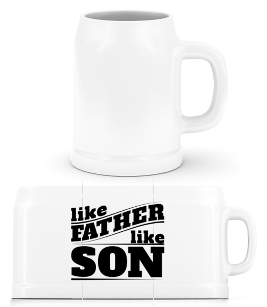 Like Father Like Son - Jarra de cerveza - Blanco - delante