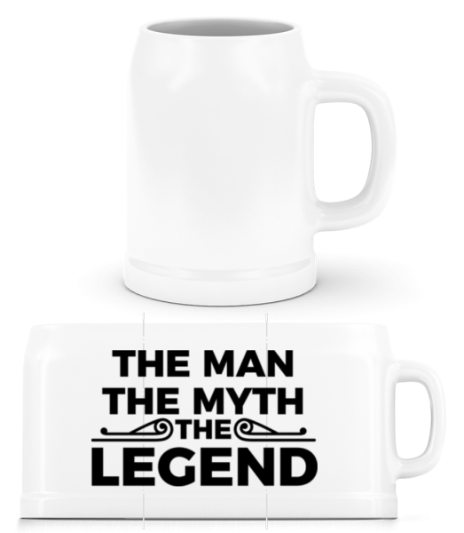 The Man The Myth The Legend - Jarra de cerveza - Blanco - delante