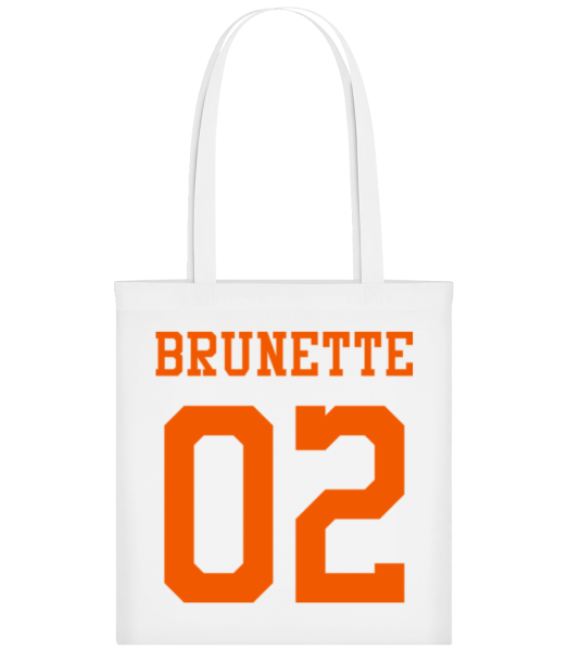 Brunette 02 - Bolsa de tela - Blanco - delante