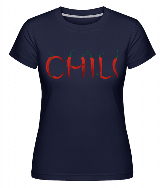 Chili - Shirtinator Frauen T-Shirt - Marine - Vorn