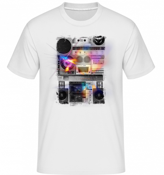 Ghettoblaster - Shirtinator Männer T-Shirt - Weiß - Vorn