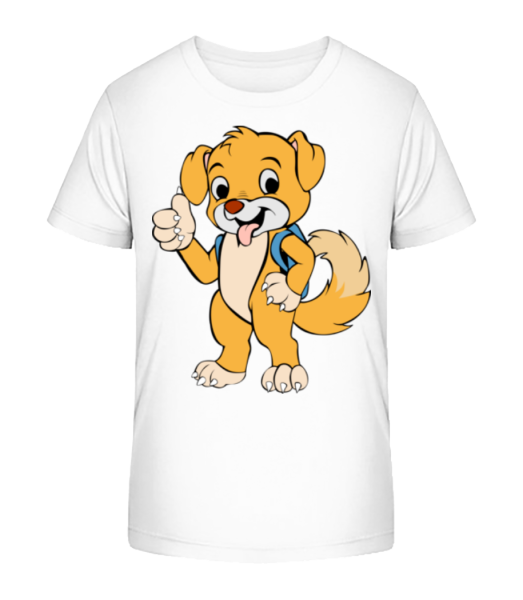 Cute Dog With Bag - Camiseta ecológica para niños Stanley Stella - Blanco - delante