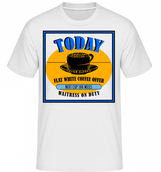 Flat White Coffee Offer - Shirtinator Männer T-Shirt - Weiß - Vorn