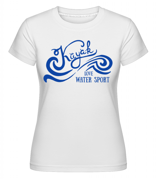 Kayak Logo Blue - Shirtinator Frauen T-Shirt - Weiß - Vorn