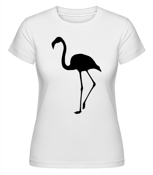 Flamingo Schatten - Shirtinator Frauen T-Shirt - Weiß - Vorn