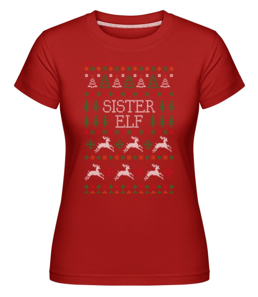 Sister Elf -  Shirtinator Women's T-Shirt - Red - imagedescription.FrontImage