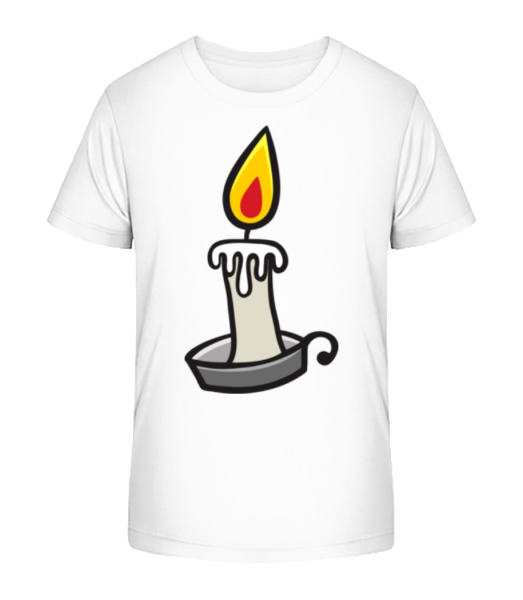 Halloween Candle - Camiseta ecológica para niños Stanley Stella - Blanco - delante