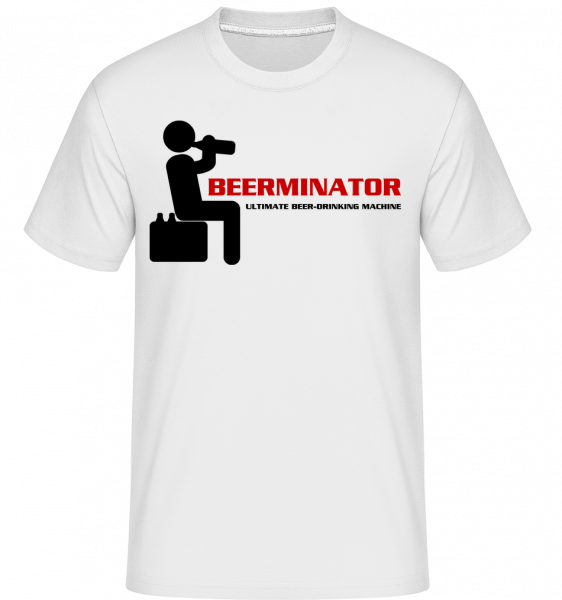 Beerminator - Shirtinator Männer T-Shirt - Weiß - Vorn