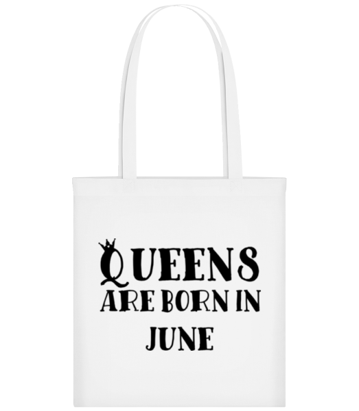 Queens Are Born In June - Bolsa de tela - Blanco - delante