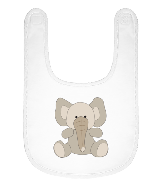Baby Comic  - Elephant - Babero ecológico - Blanco - delante