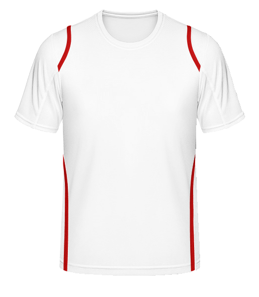 Camiseta de hombre - Blanco / Rojo - delante