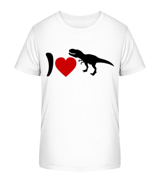 I Love T-Rex - Camiseta ecológica para niños Stanley Stella - Blanco - delante