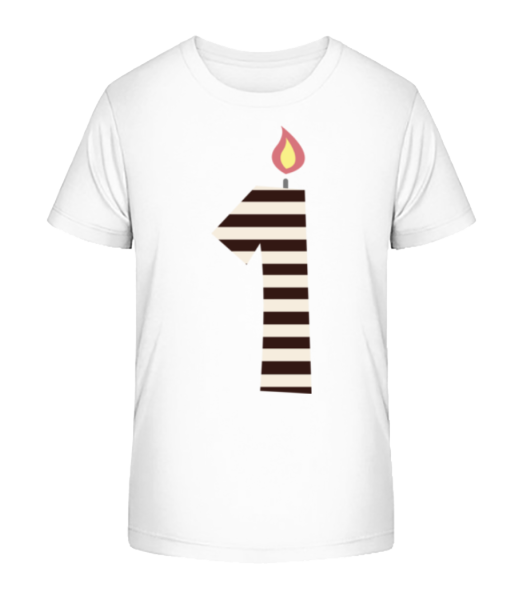Birthday Candle - Camiseta ecológica para niños Stanley Stella - Blanco - delante