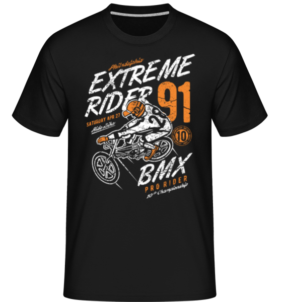 Extreme Rider -  Shirtinator Men's T-Shirt - Black - imagedescription.FrontImage