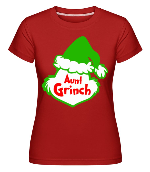 Aunt Grinch - Shirtinator Frauen T-Shirt - Rot - Vorne