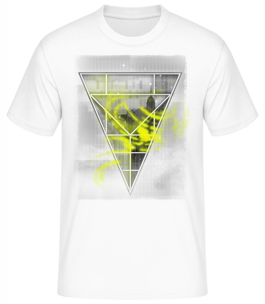 Skyline Dreieck - Männer Basic T-Shirt - Weiß - Vorn
