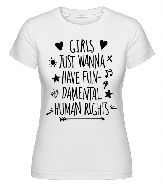 Damental Human Rights - Shirtinator Frauen T-Shirt - Weiß - Vorn