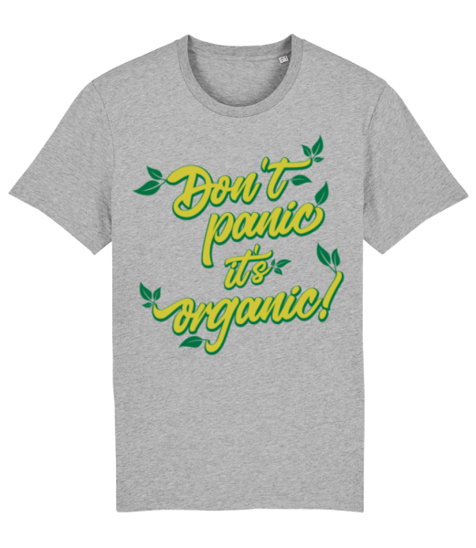 Dont Panic Its Organic - Camiseta ecológica para hombre Stanley Stella - Gris moteado - delante