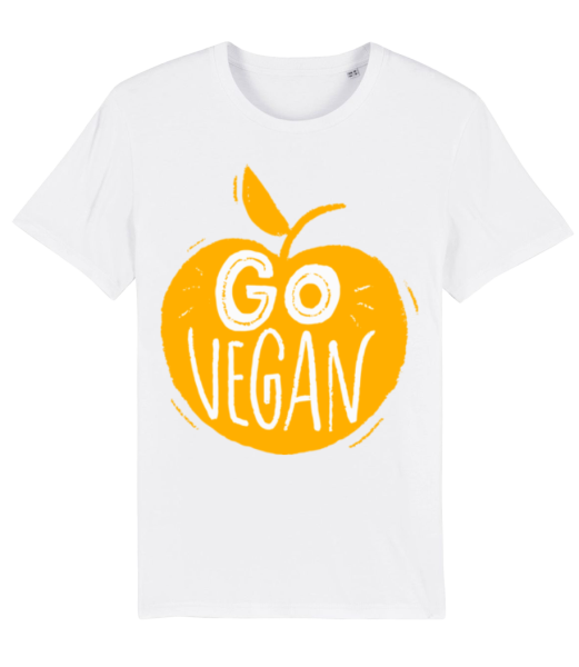 Go Vegan - Camiseta ecológica para hombre Stanley Stella - Blanco - delante