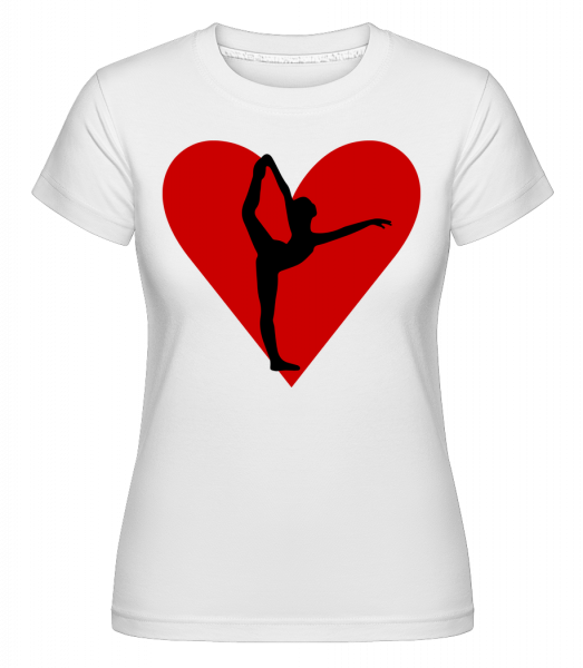 Yoga Herz - Shirtinator Frauen T-Shirt - Weiß - Vorn