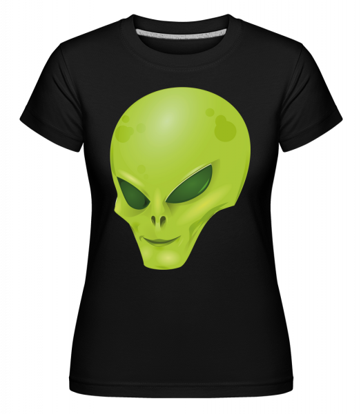 Alien Kopf - Shirtinator Frauen T-Shirt - Schwarz - Vorn