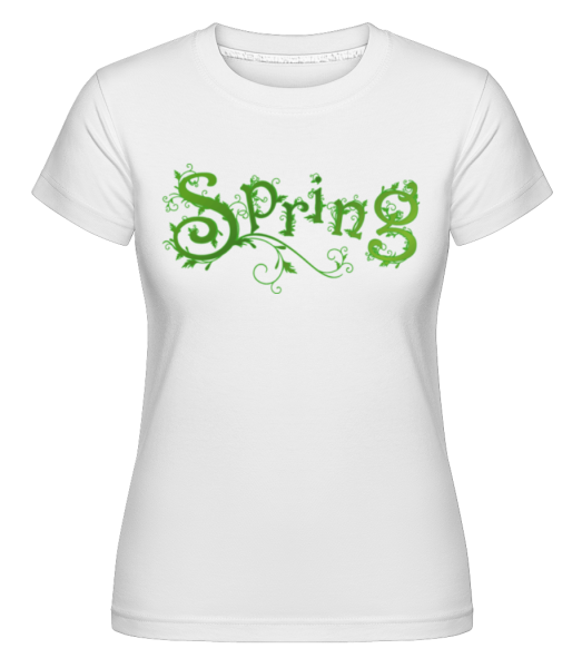 Spring Lettering -  Shirtinator Women's T-Shirt - White - imagedescription.FrontImage