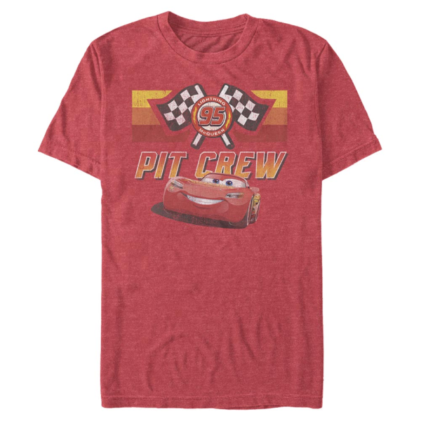 Pixar - Cars - Lightning McQueen Pit Crew - Hombres Camiseta - Rojo moteado - delante