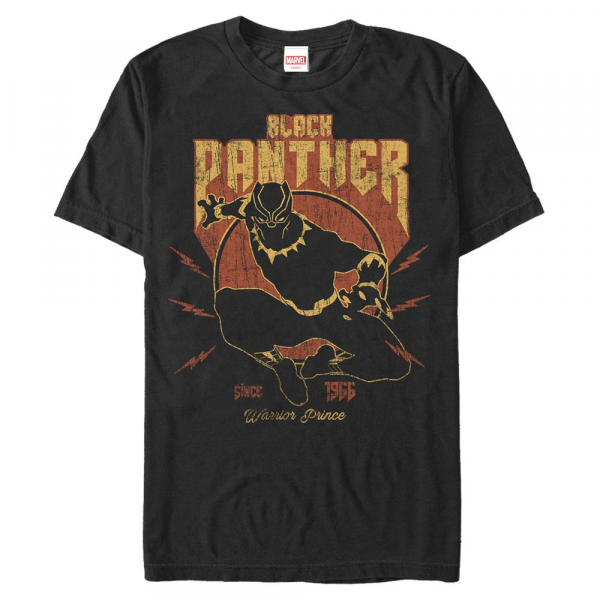 Marvel - Avengers - Black Panther Lighting Panther - Hombres Camiseta - Negro - delante