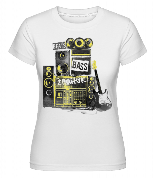 Beat Bass And Guitar - Shirtinator Frauen T-Shirt - Weiß - Vorn